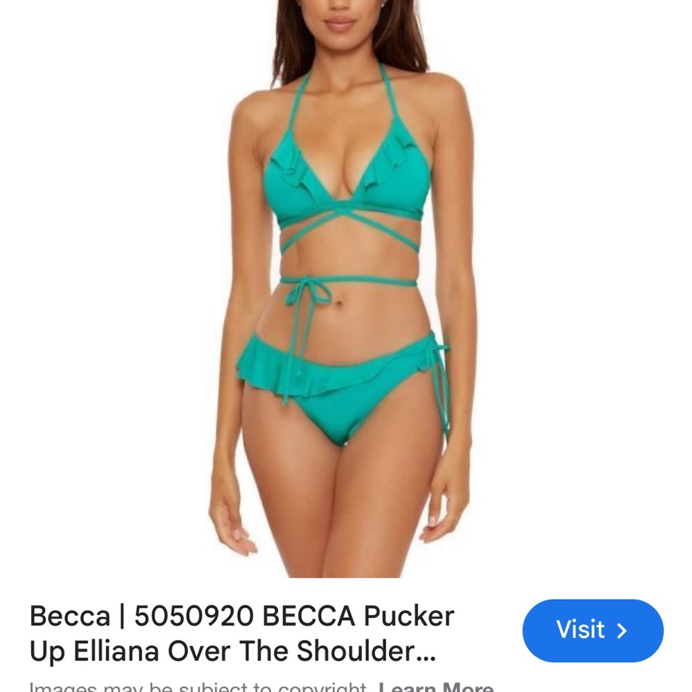 - Becca ruffle strappy bikini top super sexy !